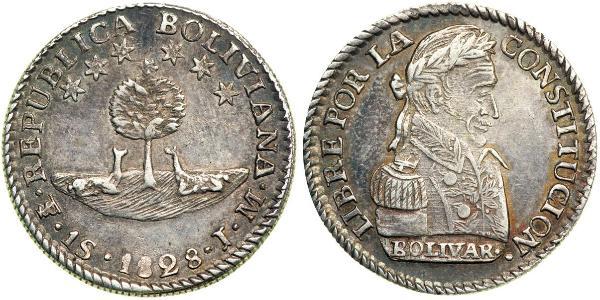 1 Sol Bolivia (1825 - ) Plata 