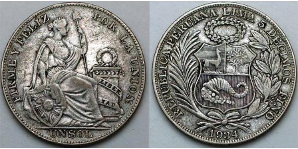 1 Sol Peru Silber 