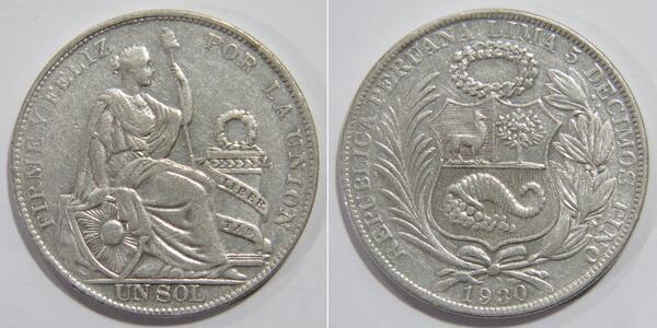 1 Sol Peru Silber 