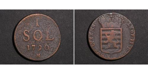1 Sol 卢森堡 銅 
