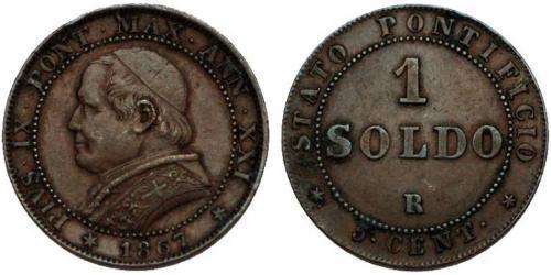 1 Soldo Papal States (752-1870)  Pope Pius IX (1792- 1878)