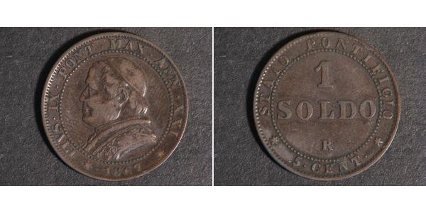 1 Soldo États pontificaux (752-1870)  Pie IX (1792- 1878)