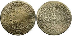 1 Solidus Danzica (1454-1793) Argento Stephen Báthory (1533-1586)