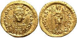 1 Solidus Byzantine Empire (330-1453) Gold Leo the Thracian (401-474)