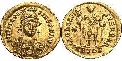 1 Solidus Byzantine Empire (330-1453) Gold Theodosius II (401-450)