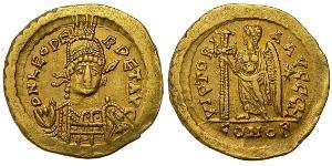 1 Solidus Byzantine Empire (330-1453) Gold Leo the Thracian (401-474)