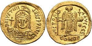 1 Solidus Byzantine Empire (330-1453) Gold Justinian I (482-565)