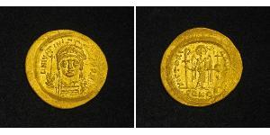 1 Solidus Byzantine Empire (330-1453) Gold Justinian I (482-565)