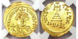 1 Solidus Byzantine Empire (330-1453) Gold Constans II (630-668)