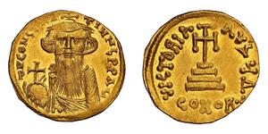 1 Solidus Byzantine Empire (330-1453) Gold Constans II (630-668)