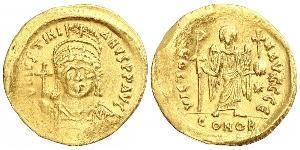 1 Solidus Byzantine Empire (330-1453) Gold Justinian I (482-565)