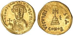 1 Solidus Byzantine Empire (330-1453) Gold Constans II (630-668)