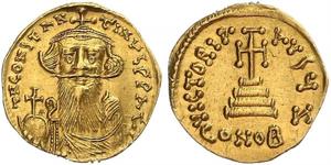 1 Solidus Byzantine Empire (330-1453) Gold Constans II (630-668)