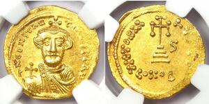 1 Solidus Byzantine Empire (330-1453) Gold Constans II (630-668)
