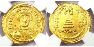 1 Solidus Byzantine Empire (330-1453) Gold Constans II (630-668)