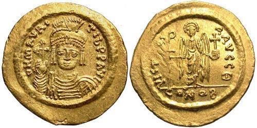 1 Solidus Byzantine Empire (330-1453) Gold Maurice Tiberius (539-602)