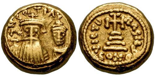 1 Solidus Byzantine Empire (330-1453) Gold Constans II (630-668)