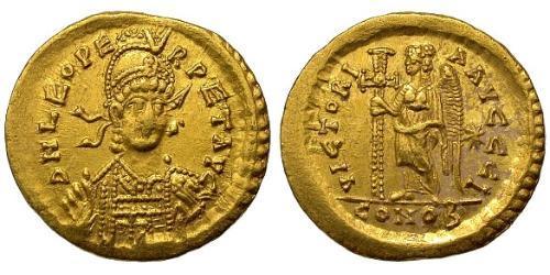 1 Solidus Byzantine Empire (330-1453) Gold Leo the Thracian (401-474)