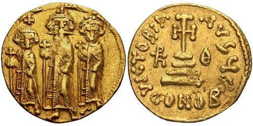 1 Solidus Byzantine Empire (330-1453) Gold Heraclius (575-641)