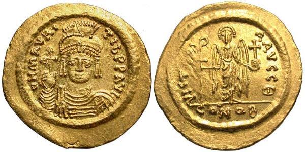 1 Solidus Byzantine Empire (330-1453) Gold Maurice Tiberius (539-602)