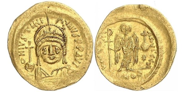 1 Solidus Byzantine Empire (330-1453) Gold Justinian I (482-565)