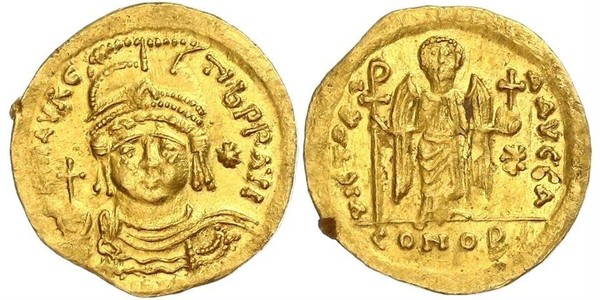 1 Solidus Byzantine Empire (330-1453) Gold Justinian I (482-565)