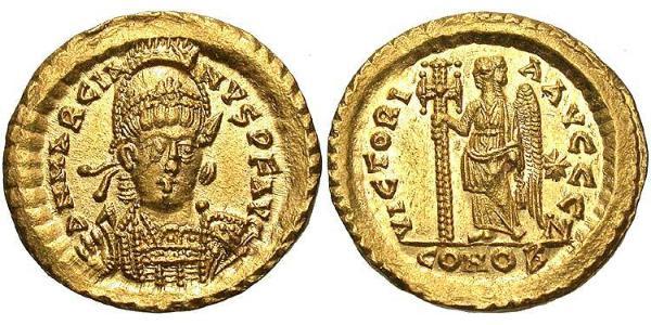 1 Solidus Byzantine Empire (330-1453) Gold Marcian (392-457)