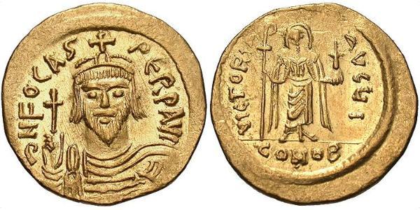 1 Solidus Byzantine Empire (330-1453) Gold Phocas(?-610)