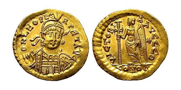 1 Solidus Byzantine Empire (330-1453) Gold Leo the Thracian (401-474)