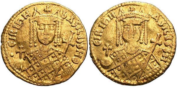 1 Solidus Byzantine Empire (330-1453) Gold Irene Sarantapechaina (752-803)