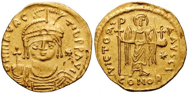 1 Solidus Byzantine Empire (330-1453) Gold Maurice Tiberius (539-602)