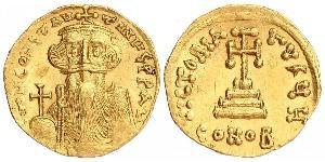 1 Solidus Byzantinisches Reich (330-1453) Gold Constans II (630-668)
