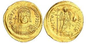 1 Solidus Byzantinisches Reich (330-1453) Gold Justinian I (482-565)