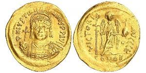 1 Solidus Byzantinisches Reich (330-1453) Gold Justinian I (482-565)