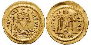 1 Solidus Byzantinisches Reich (330-1453) Gold Phocas(?-610)