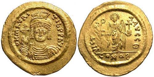 1 Solidus Byzantinisches Reich (330-1453) Gold Maurikios (539-602)