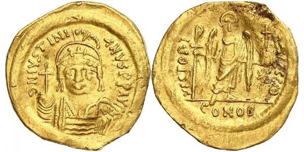1 Solidus Byzantinisches Reich (330-1453) Gold Justinian I (482-565)