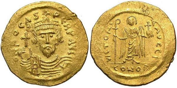 1 Solidus Byzantinisches Reich (330-1453) Gold Phocas(?-610)