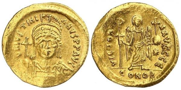 1 Solidus Byzantinisches Reich (330-1453) Gold Justinian I (482-565)