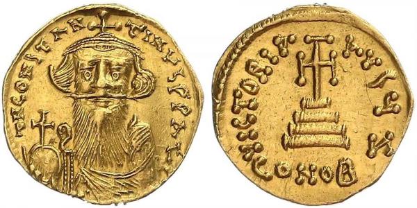 1 Solidus Byzantinisches Reich (330-1453) Gold Constans II (630-668)