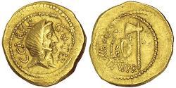 1 Solidus Roman Republic (509BC-27BC) Gold Julius Caesar (100BC- 44 BC)