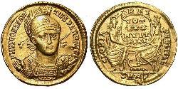 1 Solidus Römische Kaiserzeit (27BC-395) Gold Constantius II(317 - 361)