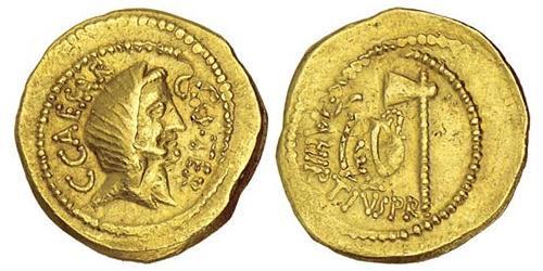 1 Solidus Römische Republik (509BC-27BC) Gold Iulius Caesar (100BC- 44 BC)