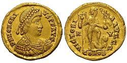 1 Solidus Western Roman Empire (285-476) Gold Honorius  (384-423)