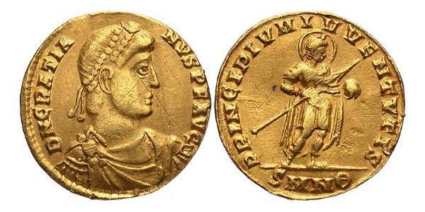 1 Solidus Weströmisches Reich (285-476) Gold Gratian  (359-383)