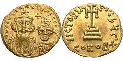 1 Solidus Empire byzantin (330-1453) Or Constans II (630-668)
