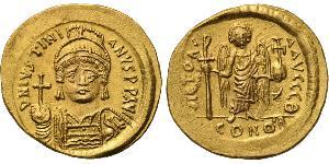 1 Solidus Empire byzantin (330-1453) Or Justinien I (482-565)