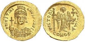 1 Solidus Empire byzantin (330-1453) Or Justinien I (482-565)