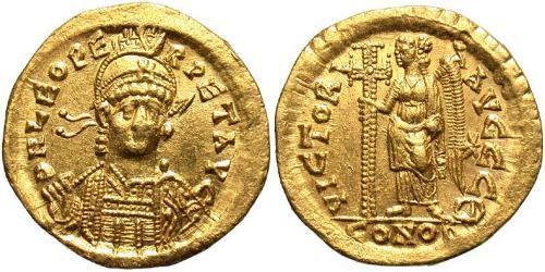1 Solidus Empire byzantin (330-1453) Or Léon I (401-474)