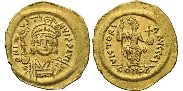 1 Solidus Empire byzantin (330-1453) Or Justinien I (482-565)